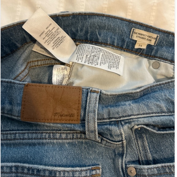 Madewell The Perfect Vintage Straight Jean, size 26 - Picture 6 of 15
